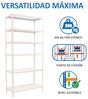 Simon Rack Schwerlastregal, 2500 x 1200 x 400 mm, Bis 200 kg Belastbar, 6 Verstellbare Ablagen, Kellerregal, Lagerregal, Weiss - Simonclick Bild 4