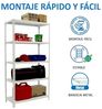 Simon Rack Schwerlastregal, 2500 x 1200 x 400 mm, Bis 200 kg Belastbar, 6 Verstellbare Ablagen, Kellerregal, Lagerregal, Weiss - Simonclick Bild 5