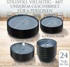 Steingut Geschirrset 6 Pers. Ibiza 24-tlg Hochwertiges Mediterranes TEST SEHR GUT Steingut Geschirr Set - Schüssel- und Teller Set - Tafelservice 6 Personen Geschirrsets Pure Living in Rauchblau Bild 5