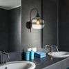 Wandleuchte, schwarz matt, Rauchglas, H 32 cm Bild 4