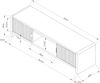 Fernsehschrank Lukkodso 150x40x40 cm Walnussoptik [en. casa] Bild 4
