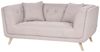 Sofa 2-Sitzer HABO Stoff Taupe mit Ottomane Bild 5