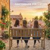 Outsunny Gartenbank mit Rückenlehne, Armlehnen (Balkonbank, 1-St, Holzbank), für Garten Balkon Terrasse 167 x 57 x 93 cm Teak Bild 4