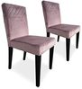 Menzzo Milo Polsterstühle, Samt, Rosa, L43 X P55 X H82,5 cm Größe : H44 cm Bild 1