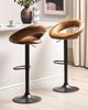 Set mit 2 Barstühlen PEORIA Kunstleder drehbar Goldbraun Bild 2