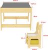Kindertisch mit 2 Stühlen Irixoa mit Boxen Natur [en. casa] Bild 4