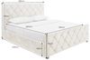 riess-ambiente Boxbett ELYSIUM 180x200cm champagner/beige – Samt, mit Bettkasten & Kopfteil (Einzelartikel, 1-St), Kingsize, Stauraum unter der Liegefläche, elegante Ziersteppung Bild 3