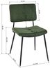 MEUBLE COSY Esszimmerstühle 2er Set Retro Küchenstühle Ergonomisch Wohnzimmerstuhl Bürostuhl Sessel mit Rückenlehne Sitzfläche aus Stoff Metallbeine, Grün, 59. 5 x 45 x 82 cm Bild 3