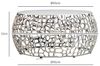 Couchtisch Metall Silber 60cm Sofatisch Aluminium Rund - Design Wohnzimmertisch mit Ast Struktur - Kleiner Kaffeetisch Modern - Beistelltisch Anstelltisch Wohnzimmer Handmade Bild 3