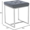 CLP 2er Set Sitzhocker Barci mit Polsterung und Edelstahlgestell,grau Bild 2