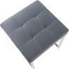 CLP 2er Set Sitzhocker Barci mit Polsterung und Edelstahlgestell,grau Bild 5