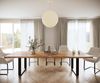Esstisch Edge 300x100 XL Akazie Natur Metall Schmal schwarz Live-Edge Bild 4