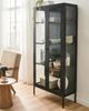 Vitrine mit LED-Beleuchtung HARTY Metall 80 cm Schwarz Bild 2