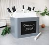 Besteckkorb aus Metall mit Serviettenhalter Besteckbehälter Besteckkasten Küchenutensilienhalter Bild 2