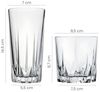 KONZEPT Gläser-Set 12 teilig, Trinkgläser, 6 Longdrinkgläser mit 6 kleine Wassergläser, 12-tlg, ideal als Saftgläser, Cocktailgläser und Kistallgläser für Whisky, Gin Bild 4