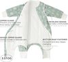 Duomiaomiao Baby Schlafsack mit füßen, Winter mit füßen,100% Baumwolle Schlafsack Baby, Baby Jungen 3.5 tog mit Schlafsack, Cartoon-Laub,Atmungsaktiv (80-90) Bild 5