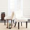 SAFAVIEH Set of 2 Ottoman, in Cream and Leather, 65 X 55 X 90 Bild 2