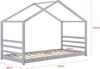 en.casa Hausbett 90x200 cm Grau, inkl. Lattenrost und Matratze Bild 4