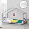 en.casa Hausbett 90x200 cm Grau, inkl. Lattenrost und Matratze Bild 2