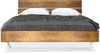 Möbel-Eins CURBY Kufenbett mit Kopfteil, Material Massivholz, rustikale Altholzoptik, Fichte, Kufen weiß vintage 120x200 cm Bild 2