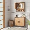 EUGAD Badmöbel-Set, (3-St), Unterschrank mit Tür, Badschrank mit 2 Spiegeln, kommode mit Regal Bild 2
