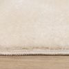 Paco Home Teppich Wohnzimmer Schlafzimmer Kurzflor Waschbar Einfarbiges Muster Flauschig Weich rutschfest Moderne Deko, Grösse:200 cm Rund, Farbe:Creme Bild 2