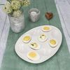 MamboCat Eierbecher MamboCat Eierplatte CREME Steingut oval cremeweiß Servierplatte Bild 3