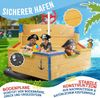 KIDIZ Sandkasten 'Ahoi - Piratenschiff', Tannenholz Natur, 195 x 94 x 136 cm Bild 4