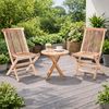 Raburg Gartentisch Beistelltisch Teakholz, 50 cm, wetterfestes Teak, langlebig, leicht & robust, UV-beständig & pflegeleicht Bild 2