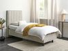 Bett verstellbar Stoff CASTELLAN 90 x 200 cm Beige Bild 2