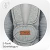 MoMi Babywippe PEARL für Babys bis 9 kg, 360° drehbarer Sitz, LED-Panel, Bluetooth, Fernbedienung, Batterie- oder Netzbetrieb, Netzteil mit USB-Kabel, 5-Punkt-Sicherheitsgurt, Bügel und Spielzeug Bild 4
