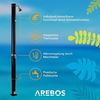 Arebos Solardusche 20 L Solar-Gartendusche mit Thermometer & Fußdusche (Komplett-Set), inkl. Abdeckhaube Bild 3