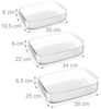Relaxdays Glas Auflaufform 3er Set Bild 5