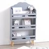 Avilia Bücherregal Wolke für Kinder, 3 Ablagen aus Holz, Grau, platzsparend, 58 x 100 x 18 cm Bild 2