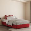 Talamo Italia - Camilla Doppelbett, Bettkasten mit Stoffbezug, 100 % Made in Italy, seitliche Öffnung, geeignet für Matratze 120x190 cm, Rot Bild 1