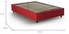Talamo Italia - Camilla Doppelbett, Bettkasten mit Stoffbezug, 100 % Made in Italy, seitliche Öffnung, geeignet für Matratze 120x190 cm, Rot Bild 2