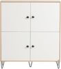 LOOKS by Wolfgang Joop Highboard Organic, Eiche Landhaus Dekor/Cremebeige, 120 x 39 x 134,4 cm Bild 3