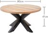 Couchtisch ACE, Mangoholz/ Metall schwarz, rund, Ø 80cm Bild 3