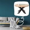 Couchtisch ACE, Mangoholz/ Metall schwarz, rund, Ø 80cm Bild 5