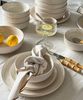 Zoha Geschirr-Set Roma, modernes Tafelservice Spülmaschinen- & Mikrowellengeeignet (24-tlg), 6 Personen, Porzellan, Kombiset mit Craquelé-Struktur, Warm-Beige Färbung für Eleganten Look Bild 2