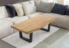 byLIVING Couchtisch JUDY / Akazie natur, Metall schwarz / B 120, H 45, T 60 cm / mit Baumkante Bild 2