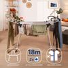 Wäscheständer Vileda Premium 2-in-1 Grau Stahl (180 x 91 x 57 cm) Bild 3