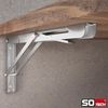 SO-TECH® Wandregalhalter 1 Paar Schwerlast Klappkonsolen Tragkraft bis 150 kg, Set, echt Edelstahl, Breite 25 mm, Höhe 175 mm, Tiefe 300 mm Bild 2