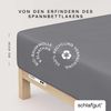 Schlafgut 'PURE BOXSPRING' Spannbettlaken, Jersey-Elasthan, Gummizug: rundum, (1 Stück), Bio-Baumwolle, für Matratzen bis 40 cm Höhe, Gray Mid, L 140x200 cm - 160x220 cm Bild 2
