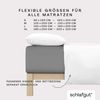 Schlafgut 'PURE BOXSPRING' Spannbettlaken, Jersey-Elasthan, Gummizug: rundum, (1 Stück), Bio-Baumwolle, für Matratzen bis 40 cm Höhe, Gray Mid, L 140x200 cm - 160x220 cm Bild 4