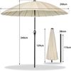 Angel Living Sonnenschirm Terrassenschirm Ø 250cm, Rund Shanghai Stil, UV-Schutz 50+, mit Kurbel, ideal für Garten, Terrasse, Hof und Pool Bild 2