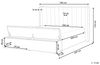 Bett mit Stauraumbank NOYERS 160 x 200 cm Samtstoff Pastellrosa Bild 3