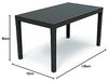 Gartentisch Outdoortisch Campingtisch Anthrazit 138x80x72cm Holz-Optik Bild 2