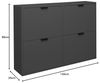 Schuhkipper >Bonnie< in anthrazit matt lack - 120x86x25cm (BxHxT) Bild 2