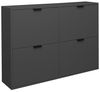 Schuhkipper >Bonnie< in anthrazit matt lack - 120x86x25cm (BxHxT) Bild 1